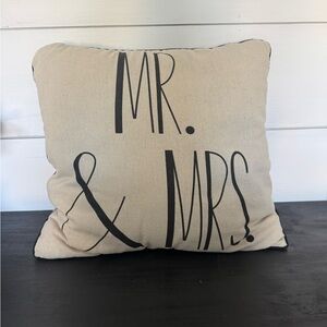 Mr. & Mrs. Decorative Pillow